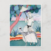Lady with Dalmatian Dog - Helen Dryden Postkarte (Vorderseite)