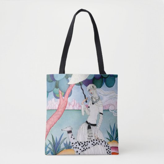 Lady with Dalmatian Dog - Helen Dryden Tasche (Vorderseite)