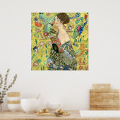 Lady with Fan - Gustav Klimt Poster (Küche)
