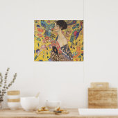 Lady with Fan - Gustav Klimt Poster (Küche)
