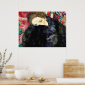 Lady with Muff von Gustav Klimt Poster (Küche)