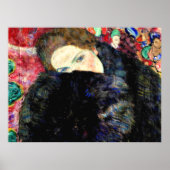 Lady with Muff von Gustav Klimt Poster (Vorne)