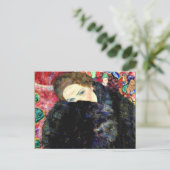 Lady with Muff von Gustav Klimt Postkarte (Stehend Vorderseite)