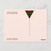 LADY WITH ROTE ROSE Happy Birthday Postkarte (Rückseite)