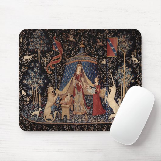 Lady with Unicorn Mousepad - Mittelalterliches Ein (Mit Mouse)