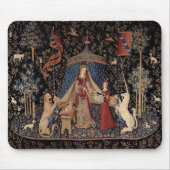 Lady with Unicorn Mousepad - Mittelalterliches Ein (Vorne)