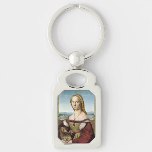 Lady with Unicorn - Raphael - c1506 Schlüsselanhänger