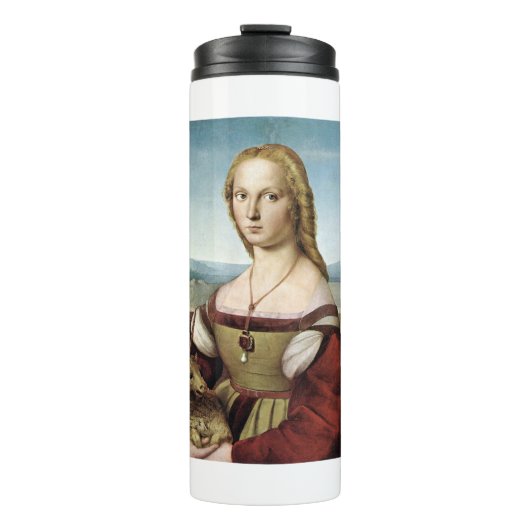 Lady with Unicorn - Raphael - c1506 Thermosbecher (Vorderseite)