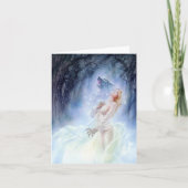 Lady Wolf Fantasy Art Grußkarte | bezaubernd Karte (Vorderseite)