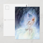 Lady Wolf Fantasy Art Postcard Postkarte (Vorne/Hinten)