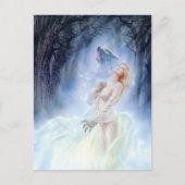 Lady Wolf Fantasy Art Postcard Postkarte (Vorderseite)