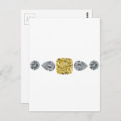 Lady Yellow Diamond Necklace Postkarte (Vorne/Hinten)