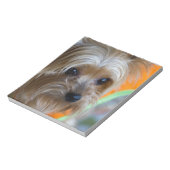 Lady Yorkshire Terrier Puppy Notizblock (Rotiert)