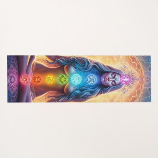 Lady Zen mit Chakra Yogamatte (Rückseite (Horizontal))