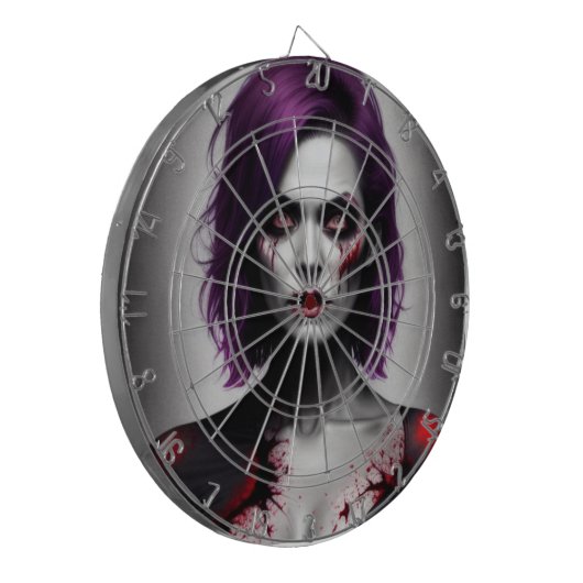 Lady Zombie Darts Dartscheibe (Vorderseite Links)
