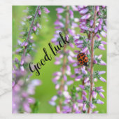 Ladybird auf Blume - Weinetikett (Einzelnes Label)