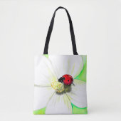 Ladybird auf einer Blume Tasche (Vorderseite)
