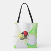 Ladybird auf einer Blume Tasche (Rückseite)