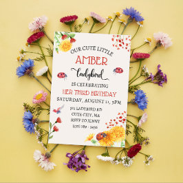 Ladybird Baby Girl Niedlich Frühjahr Sommer Geburt Einladung