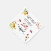 Ladybird Baby Girl Niedlich Frühjahr Sommer Geburt Serviette (Ecke)