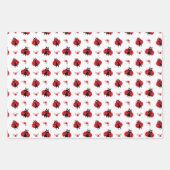 Ladybird Beetles Einzigartiges Schwarzes Tierinsek Geschenkpapier Set (Vorderseite 2)