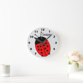 Ladybird Design Personalised Runde Wanduhr (Zuhause)