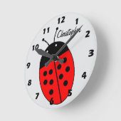 Ladybird Design Personalisiert Runde Wanduhr (Winkel)