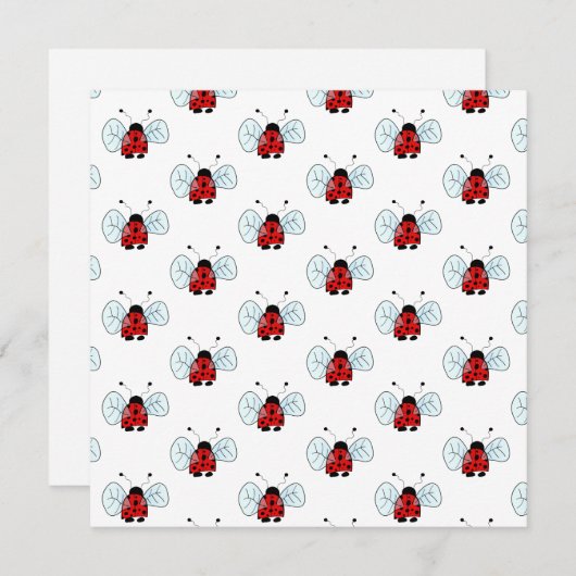Ladybird Einladung (Vorne/Hinten)