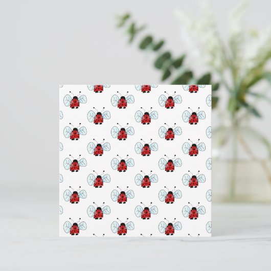 Ladybird Einladung (Stehend Vorderseite)
