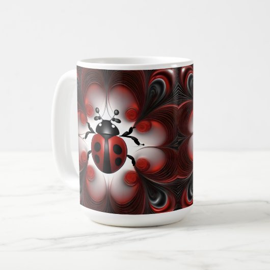 Ladybird Fraktal Art Design, Kaffeetasse (Vorderseite Links)