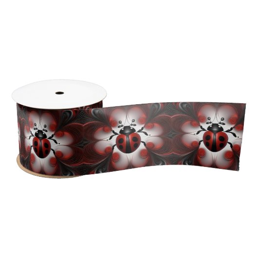 Ladybird Fraktal Art Design, Satinband (Spule)