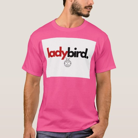 Ladybird. Große Logos rot und schwarz T-Shirt (Vorderseite)