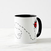 Ladybird Heart Pattern Combo Tasse, 325 ml Tasse (VorderseiteRechts)