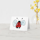 Ladybird Karte (Gelbe Blume)