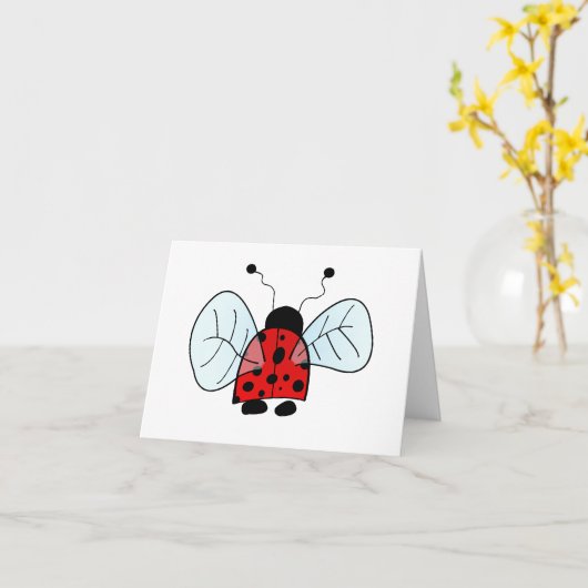 Ladybird Karte (Gelbe Blume)