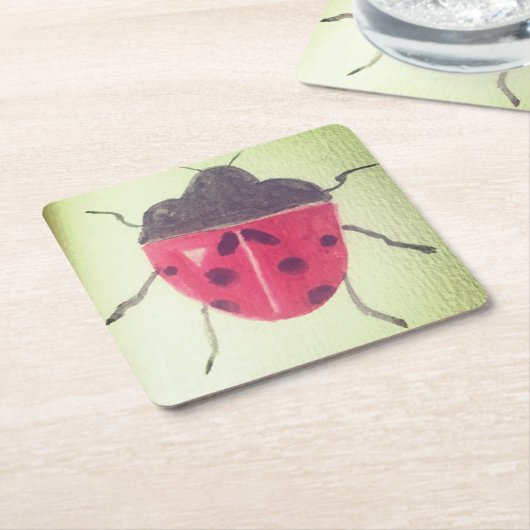 Ladybird/Ladbug-Untersetzer Rechteckiger Pappuntersetzer (angewinkelt)
