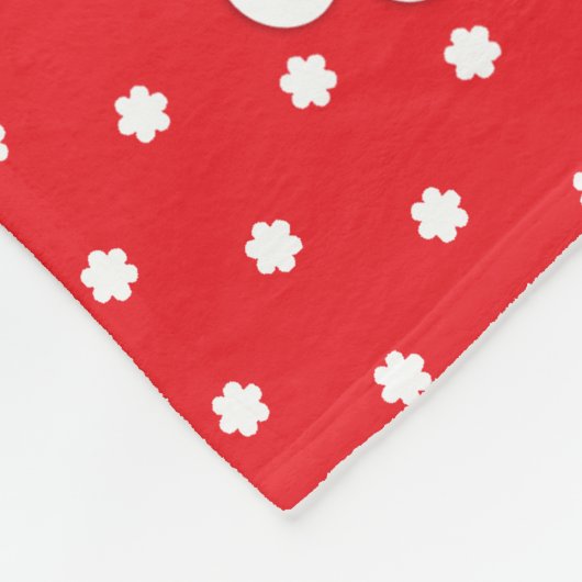 Ladybird Ladybug Blume Decken mit rotem Grafikname (Ecke)