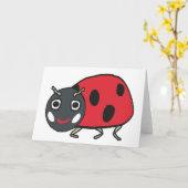 Ladybird Ladybug Karte (Gelbe Blume)