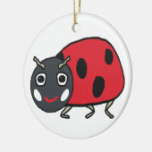Ladybird Ladybug Keramik Ornament (Links)