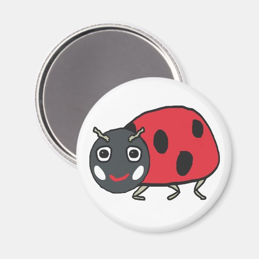 Ladybird Ladybug Magnet (Vorderseite/Rückseite)