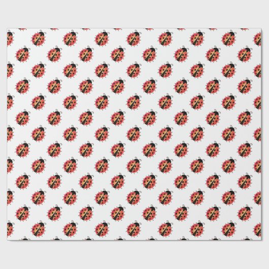 Ladybird, Ladybug, roter Bug, Insektenpapier Geschenkpapier (Flach)