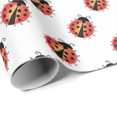 Ladybird, Ladybug, roter Bug, Insektenpapier Geschenkpapier (Rolleneckpunkt)