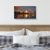 Ladybird Lake Austin Texas Night Skyline Leinwanddruck (Insitu (Schlafzimmer))