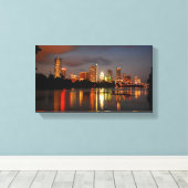 Ladybird Lake Austin Texas Night Skyline Leinwanddruck (Insitu (Holzboden))