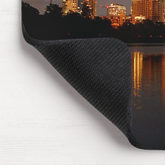 Ladybird Lake Austin Texas Night Skyline Mousepad (Ecke)