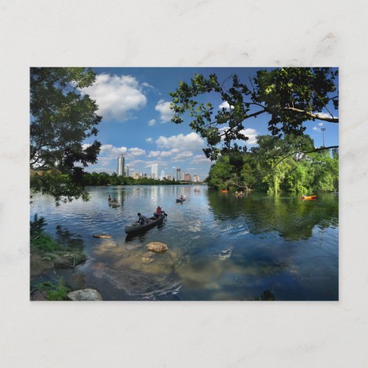 Ladybird Lake / Austin Texas Skyline 3 Postkarte (Vorderseite)