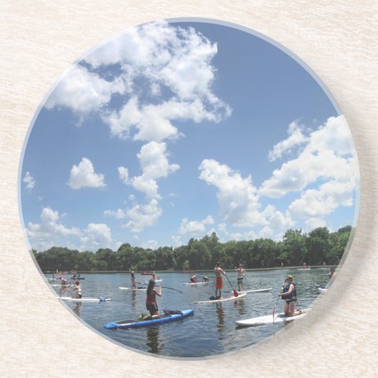Ladybird Lake Boating - Austin, Texas Sandstein Untersetzer (Vorne)