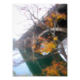 Ladybird Lake Bridge im Herbst - Austin Texas Fotodruck