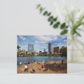 Ladybird Lake Dog Park Austin Texas Skyline Postkarte (Stehend Vorderseite)