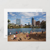 Ladybird Lake Dog Park Austin Texas Skyline Postkarte (Vorne/Hinten)
